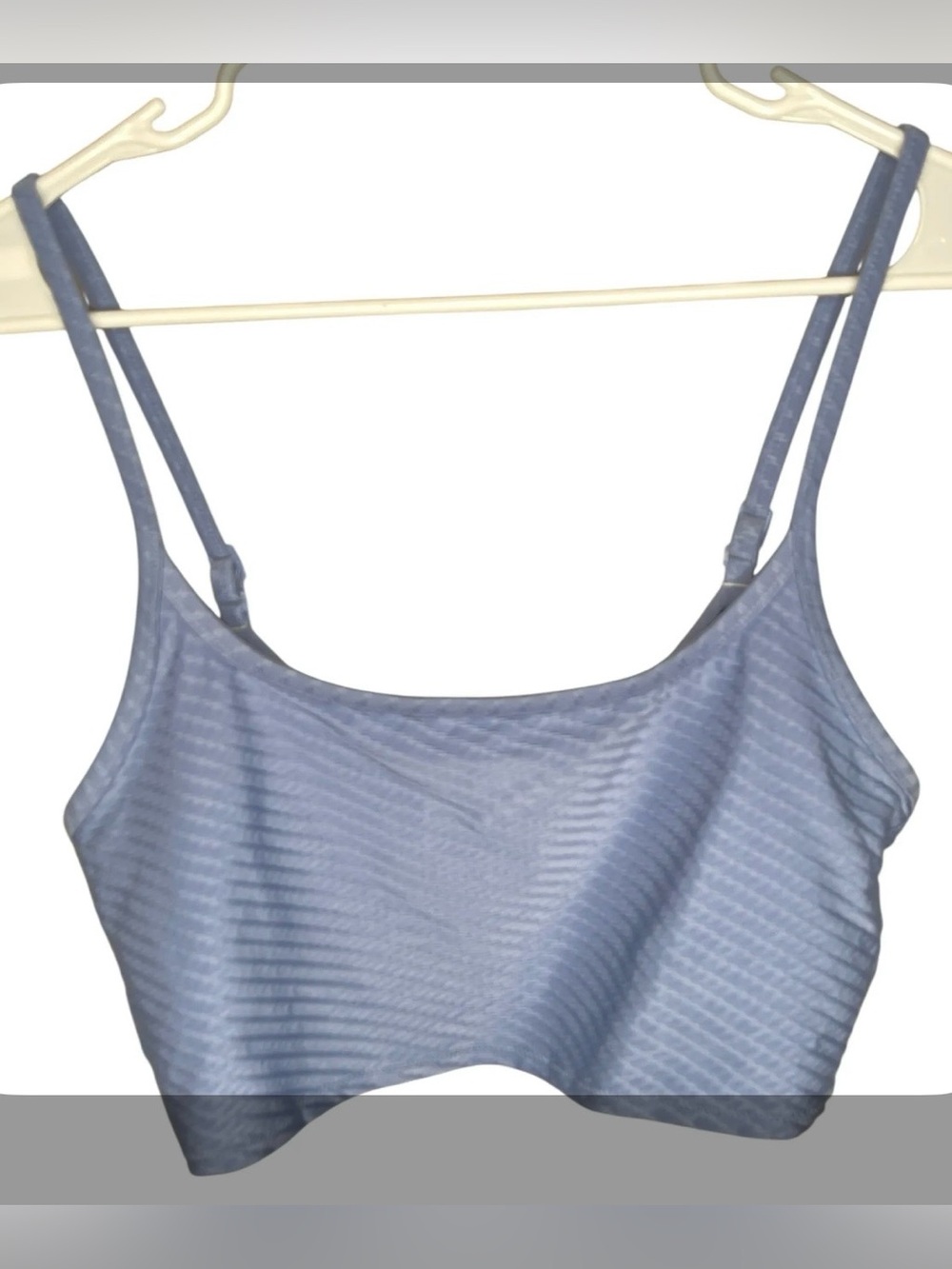 aerie textured bikini swim top Size Large